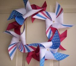 Patriotic Pinwheel Wreath