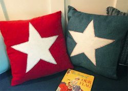 Red and Blue Star Pillows