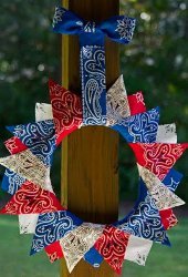 Patriotic Bandanna Wreath