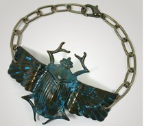 Natural Patina Scarab Bracelet