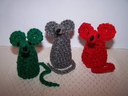 Crochet Christmas Mice