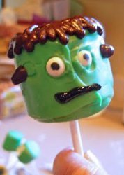 Frankenstein Marshmallow Pops