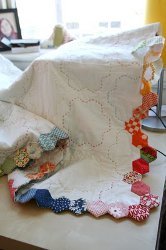 Paper Pieced Hexagon Quilt Borders