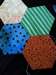 Ladder Stitching Hexagons