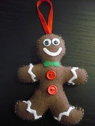 Felt Gingerbread Man Ornament