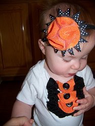 Ruffled Bib Halloween Onesie