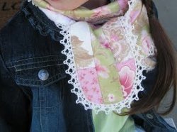 Little Girl's Lacy Honey Bun Scarf