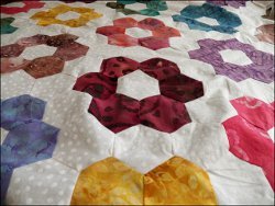 Grandmother's Flower Garden Quilted Pillowcases Part 1