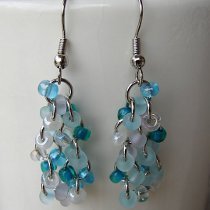 Bead and Chain Dangle Earrings