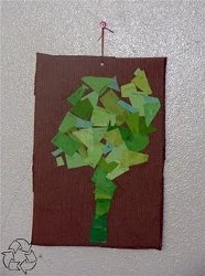Paint Chip Tree Mosaic