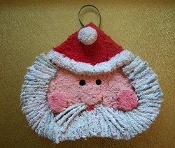 Paper Mache Santa Ornament