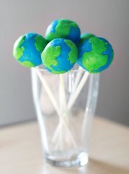 World on a Stick Cake Pops