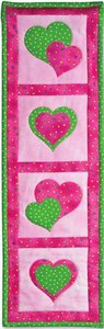 Applique Hearts Quilted Wall Display