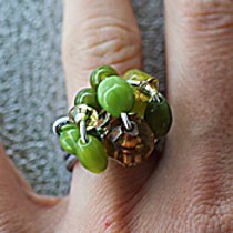 Garden Green Bauble Ring