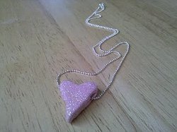 Simple Clay Heart Necklace