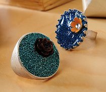 Microbead and Mod Podge Rings