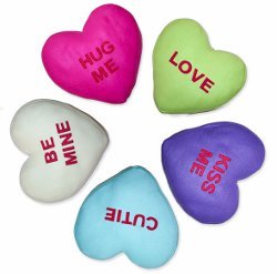 Plush Conversation Heart Pillows