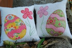 Fabric Scrap Easter Cushions