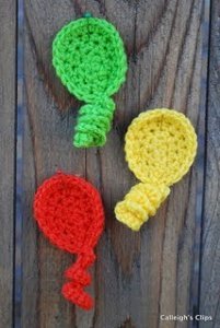 Free Crochet Pattern Balloon Appliques