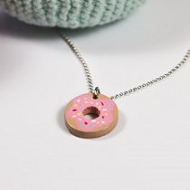 Wooden Donut Necklace
