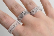 Shrinky Plastic Stamped Rings