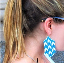 Drinking Straw Chevron Earrings