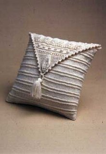 Knit Pillow with Aran Triangle