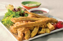 Eggplant Fries with Dipping Sauces