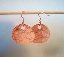 Easy Copper Circle Earrings