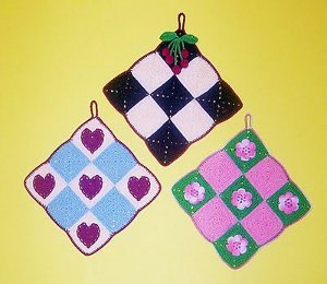 Decorative Checkerboard Potholders