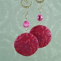 Embossed Clay Earrings