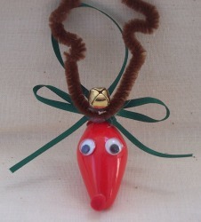 Reindeer Light Bulb Ornament