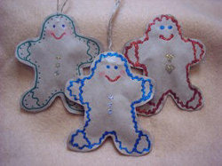 Craft Paper Gingerbread Man Ornaments