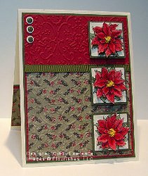 Pretty Poinsettia Stamped Card