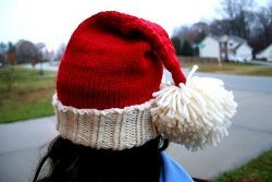 Kids Knit Santa Hat