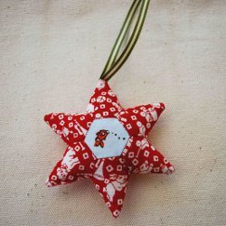 Paper Pieced Holiday Star Ornament