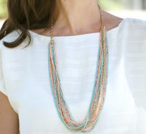 Chain and Seed Bead Summer Necklace