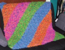 Diagonal Sherbet Afghan