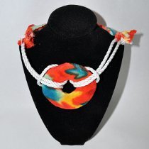 Fabric Disc Necklace
