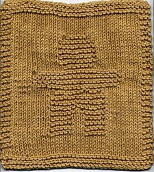 Christmas Gingerbread Man Dishcloth