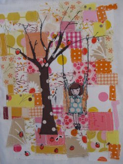 Girl on a Tree Swing Mini Quilt