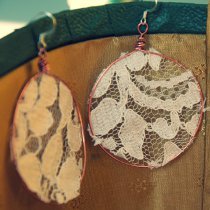 Simple Lace Hoop Earrings