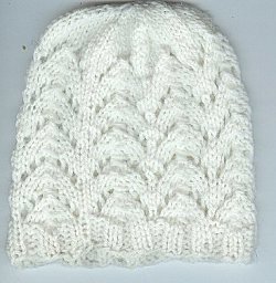 Lace Baby Beanie | AllFreeKnitting.com