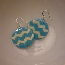 Recycled Cardboard Chevron Earrings