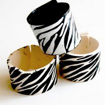 Shrink Plastic Zebra Print Rings