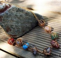 Wire Wrapped Gemstone Necklace