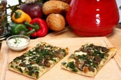 Copycat Applebee's Veggie Pizza With Spinach Artichoke Sauce