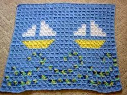 Sail Boat Baby Afghan Allfreecrochet Com Sail Boat Baby Afghan Allfreecrochet Com