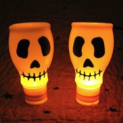 Plastic Bottle Skull Lights