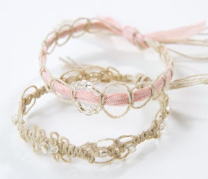 Asymmetrical Macrame Bracelet